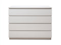 Commode - Bois - 80x45x90 cm - Blanc - Style contemporain