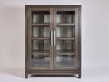 Vitrine - Bois-Verre-Métal - 102x42x165 cm - Brun - Style classique