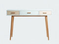 Bureau-bois-122x51x77 cm-blanc-naturel-style nordique