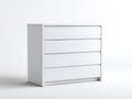 Commode - Bois - 82x45x91 cm - Blanc - Style contemporain
